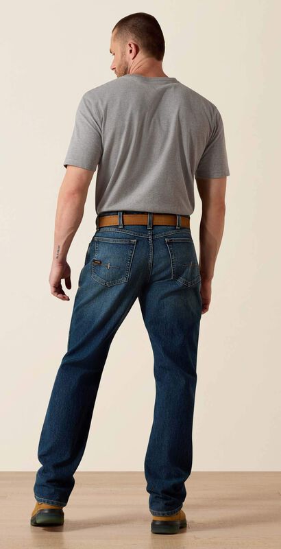 Rebar M3 Loose DuraStretch Basic Stackable Straight Leg Jean Back
